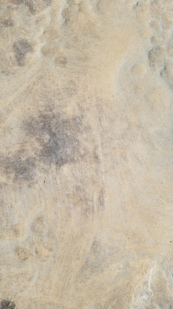 River sandstone atop a butte