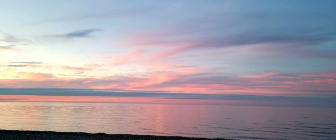 Sunset over the ocean