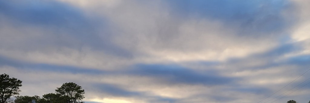 Partly Cloudy Sky Near Dusk